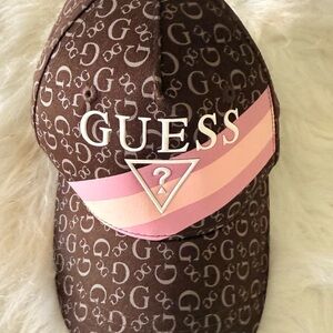 Guess Brown and Pink Patterned Cap